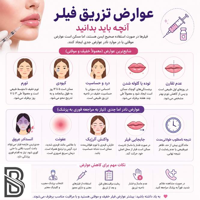 عوارض تزریق فیلر
