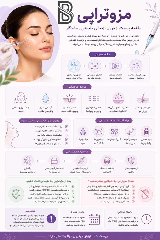 مزوتراپی اینفوگرافی